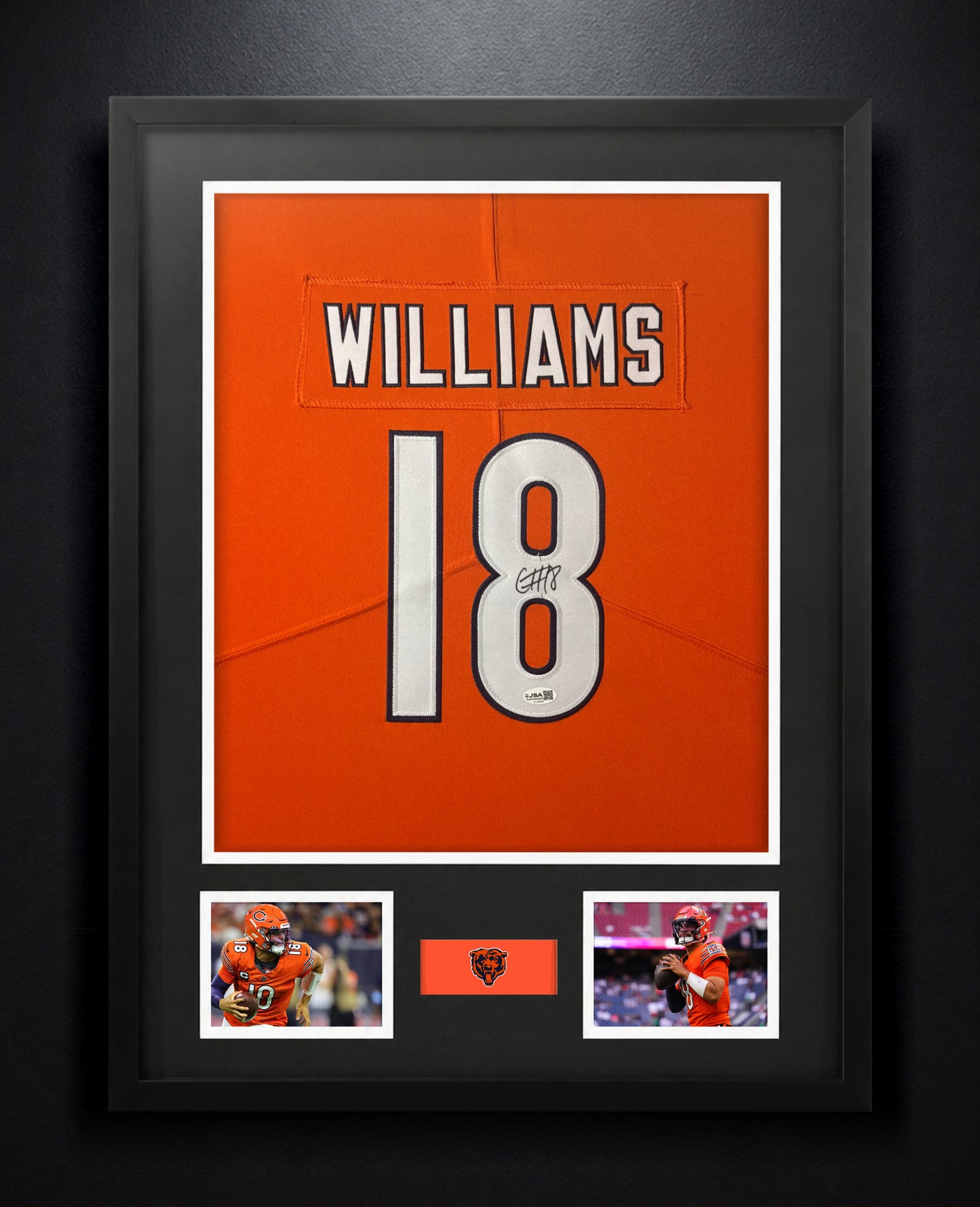 Caleb Williams Signed Chicago Bears Nike Jersey Framed JSA COA - Photo of frame