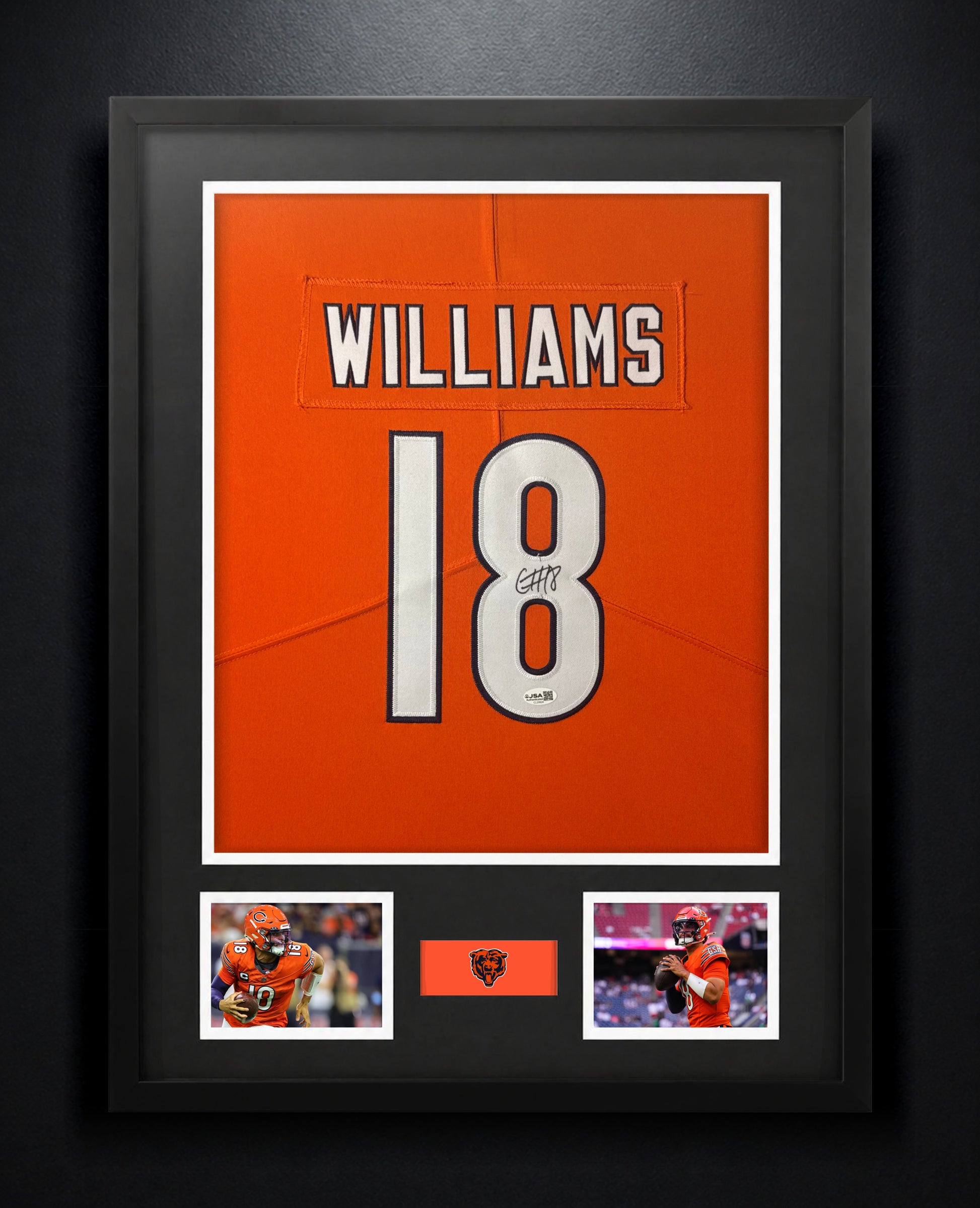 Caleb Williams Signed Chicago Bears Nike Jersey Framed JSA COA - Photo of frame