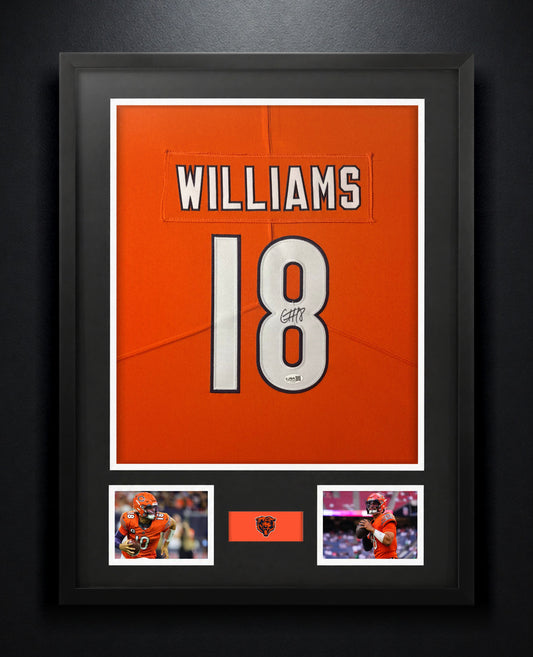 Caleb Williams Signed Chicago Bears Nike Jersey Framed JSA COA - Photo of frame