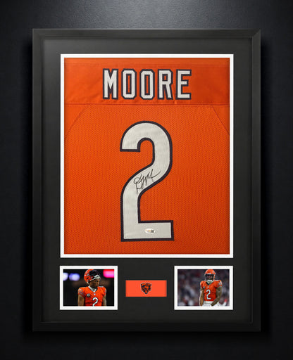 DJ Moore Signed Chicago Bears Jersey Framed JSA COA - Photo of frame