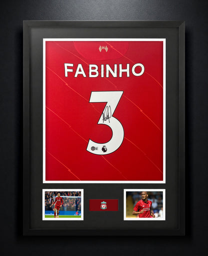Fabinho Signed Liverpool FC Jersey Framed Beckett COA - Photo of frame