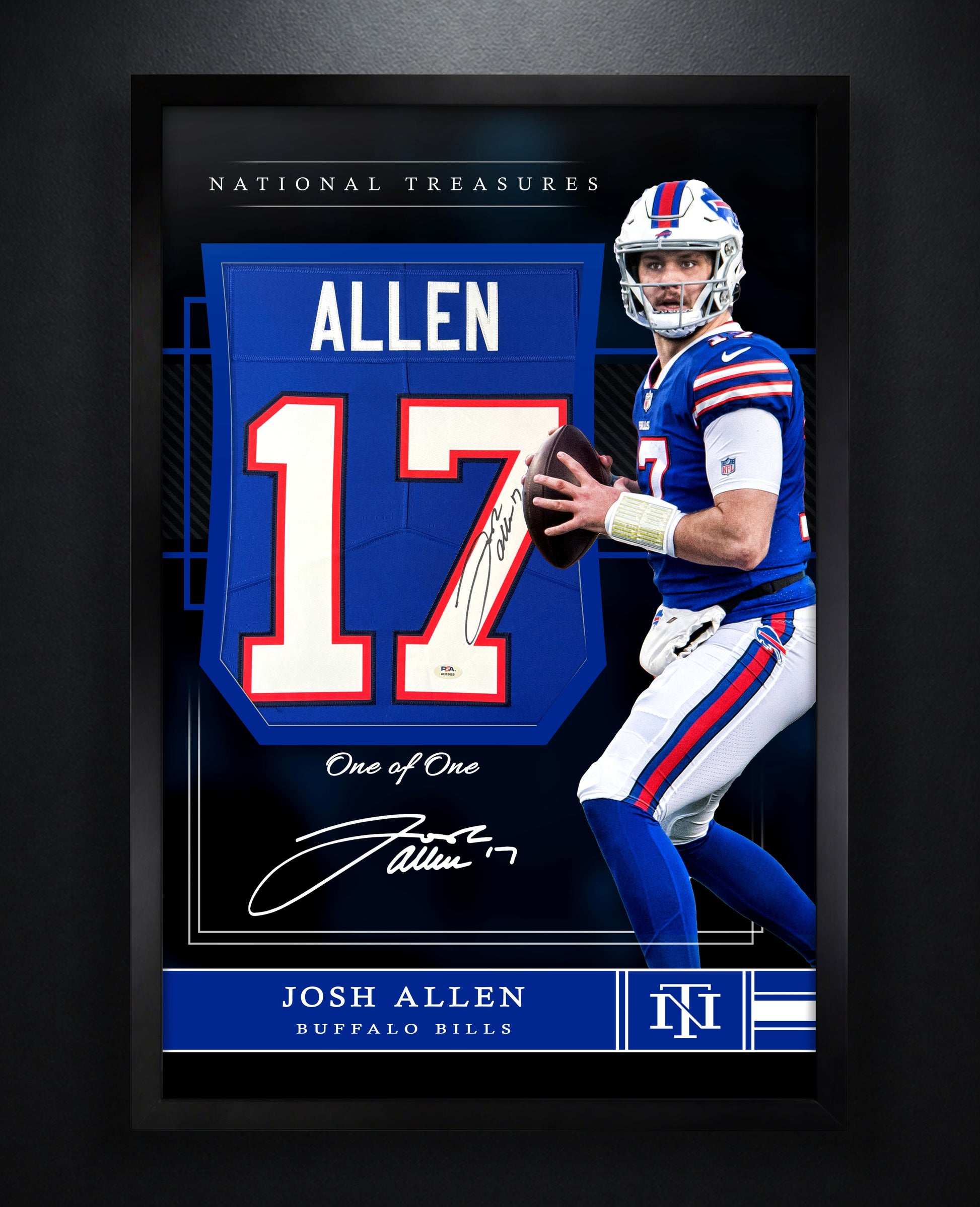 Josh Allen Signed Buffalo Bills Nike Jersey Framed Beckett & PSA COA - Photo of frame