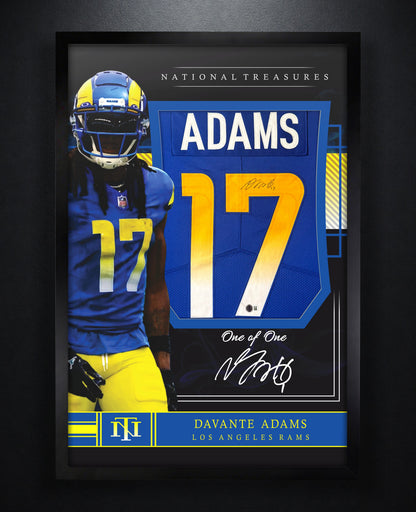 Davante Adams Signed Los Angeles Rams Jersey Framed Beckett COA - Photo of frame