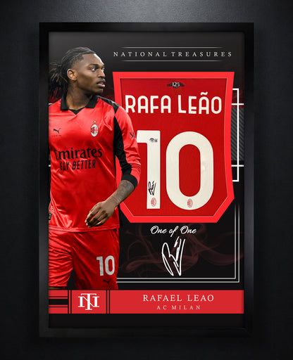 Rafael Leao Signed AC Milan Puma Jersey Framed Beckett COA - Photo of frame