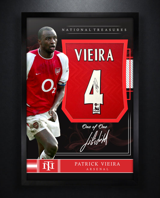 Patrick Vieira Signed Arsenal Nike Jersey Framed Beckett COA - Photo of frame