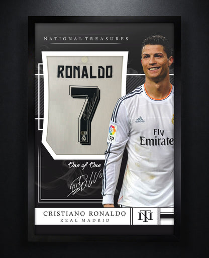 Cristiano Ronaldo Signed Real Madrid Adidas Jersey Framed Beckett LOA & COA - Photo of frame