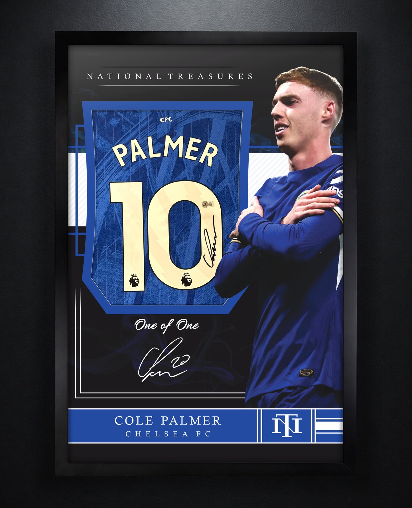 Cole Palmer Signed Chelsea FC Nike Jersey Framed Beckett COA - Photo of frame