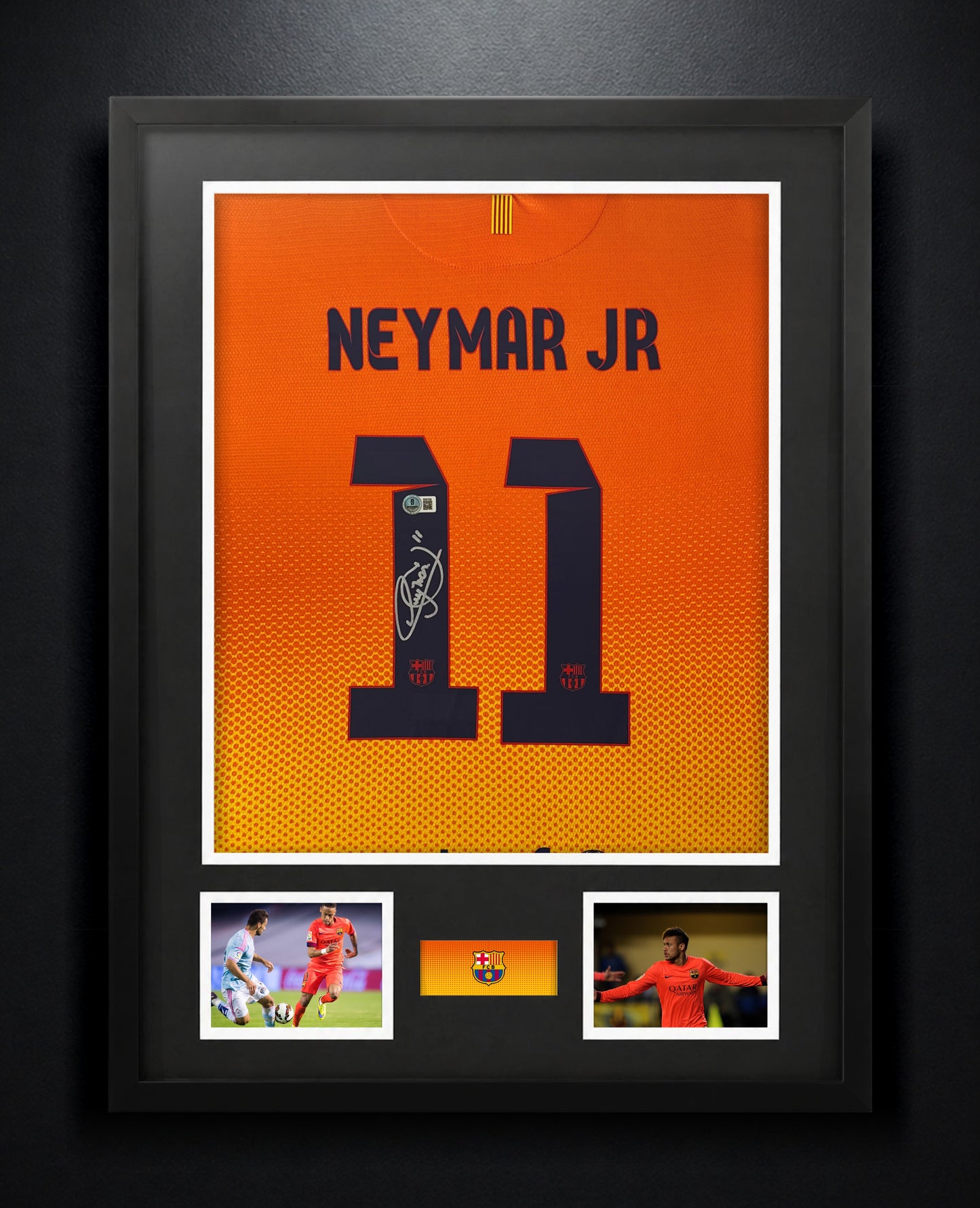 Neymar Jr Signed FC Barcelona Nike Jersey Framed Beckett COA - Photo of frame