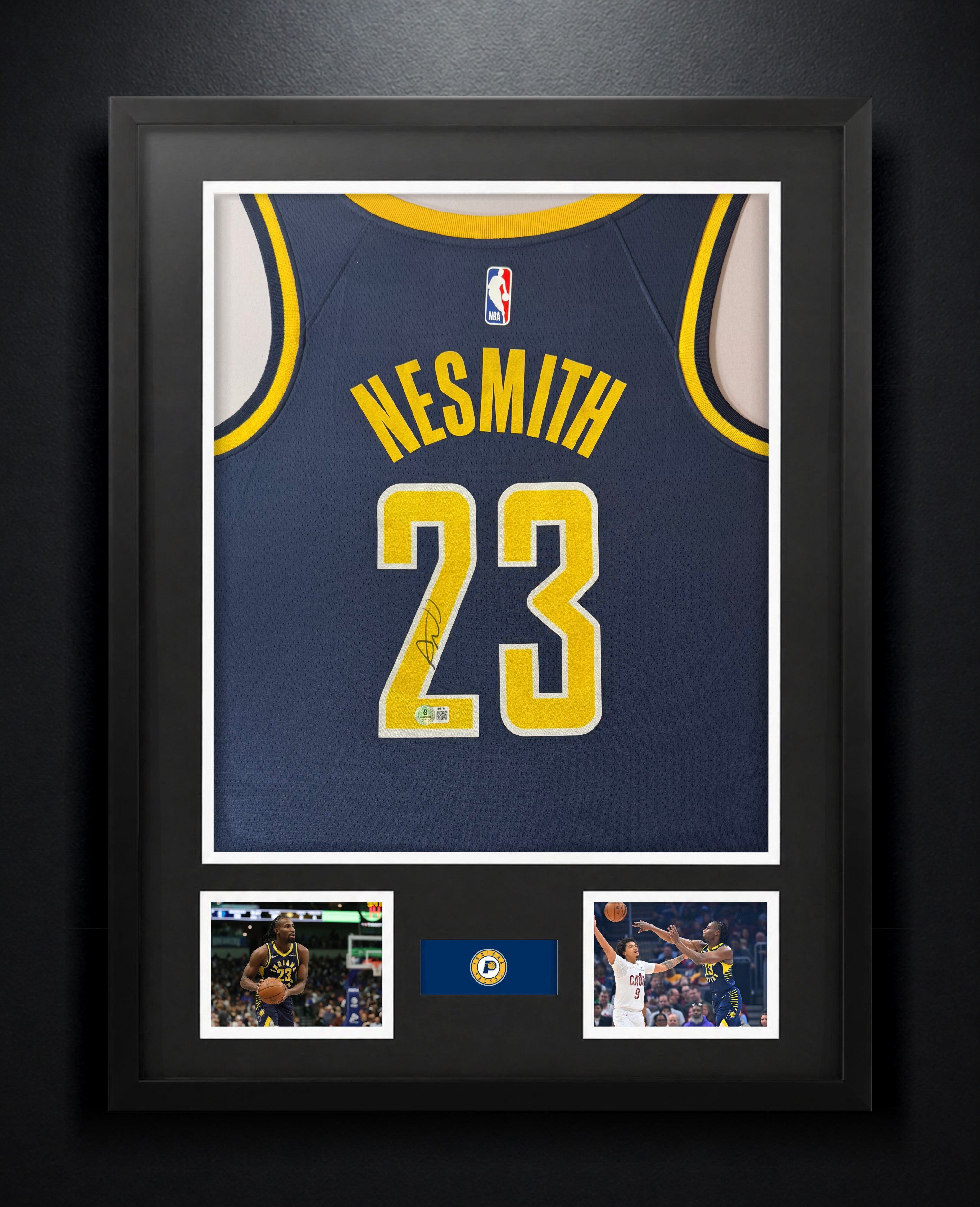 Aaron Nesmith Signed Indiana Pacers Nike Jersey Framed Beckett COA