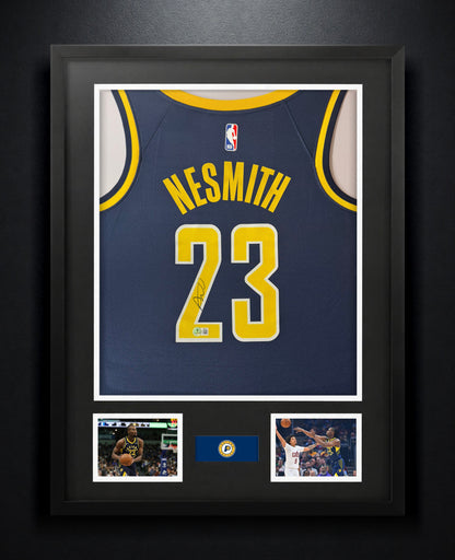 Aaron Nesmith Signed Indiana Pacers Nike Jersey Framed Beckett COA - Photo of frame