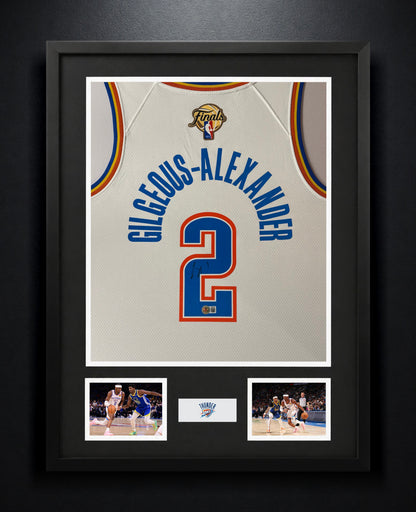 Shai Gilgeous-Alexander Signed Oklahoma City Thunder Nike Jersey Framed Beckett COA - Photo of frame