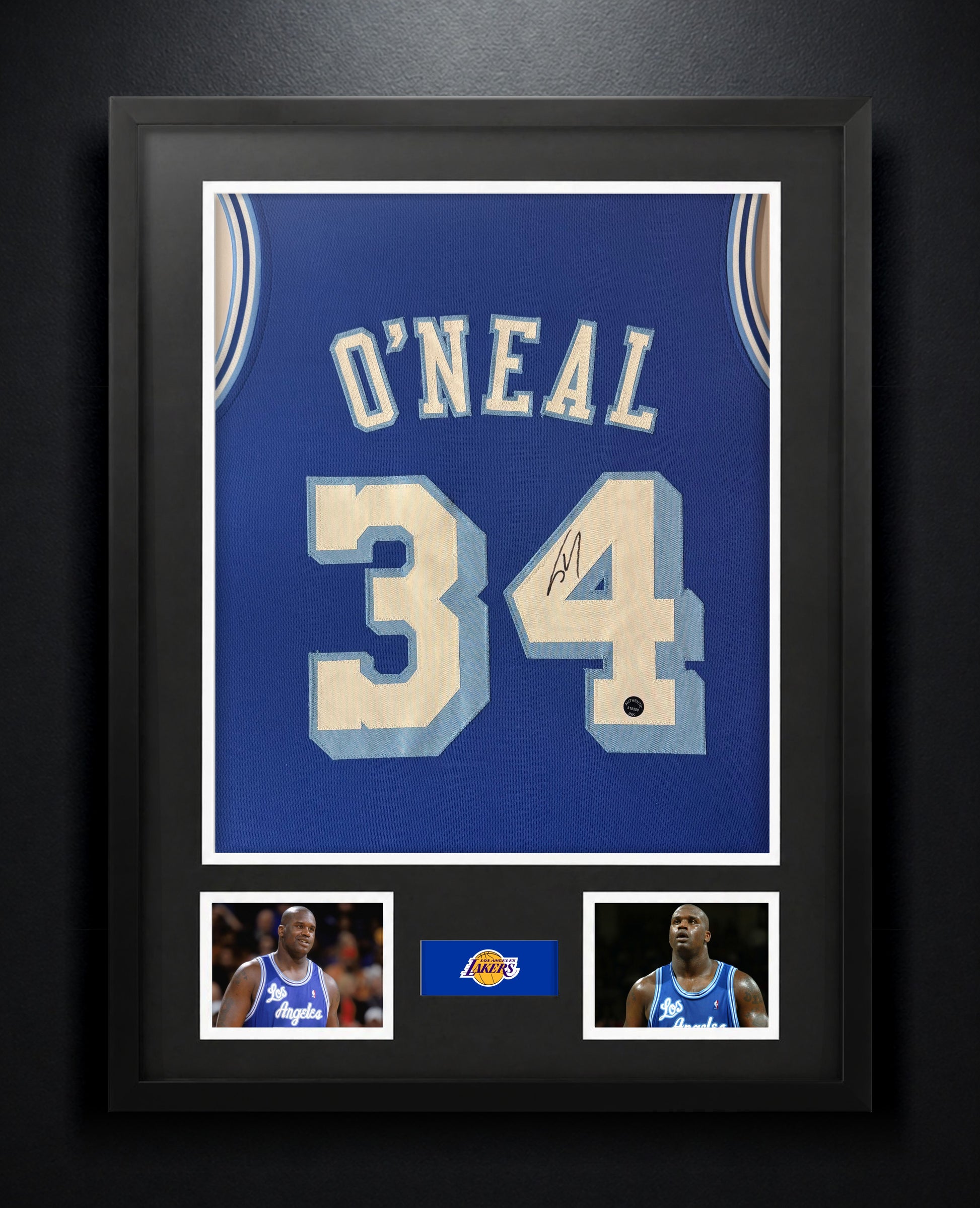 Shaquille O'Neal Signed Los Angeles Lakers Jersey Framed Authentic Ink COA - Photo of frame