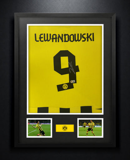 Robert Lewandowski Signed Borussia Dortmund Puma Jersey Framed Beckett COA - Photo of frame