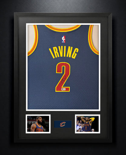 Kyrie Irving Signed Cleveland Cavaliers Mitchell & Ness Jersey Framed Beckett COA - Photo of frame