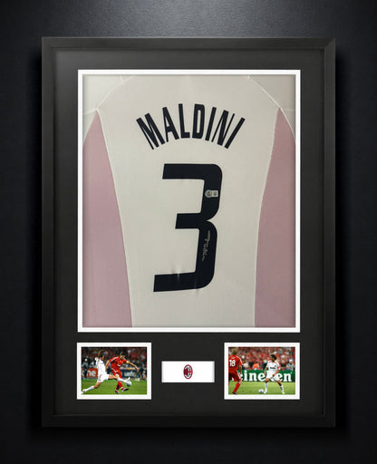 Paolo Maldini Signed AC Milan Adidas Jersey Framed Beckett COA - Photo of frame