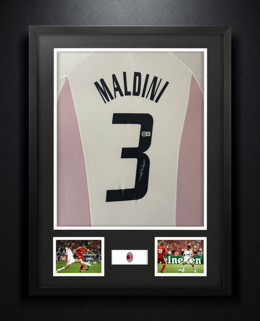 Paolo Maldini Signed AC Milan Adidas Jersey Framed Beckett COA - Photo of frame