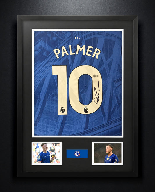 Cole Palmer Signed Chelsea FC Nike Jersey Framed Beckett COA - Photo of frame