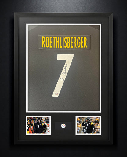 Ben Roethlisberger Signed Pittsburgh Steelers Nike Jersey Framed Fanatics COA - Photo of frame