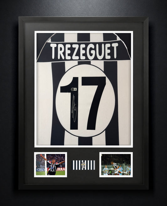 David Trezeguet Signed Juventus Jersey Framed Beckett COA - Photo of frame
