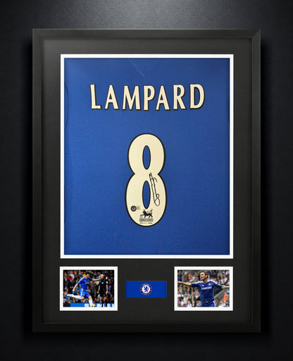 Frank Lampard Signed Chelsea Jersey Framed Beckett COA - Photo of frame