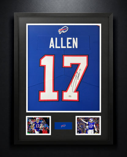Josh Allen Signed Buffalo Bills Nike Jersey Framed Beckett & PSA COA - Photo of frame
