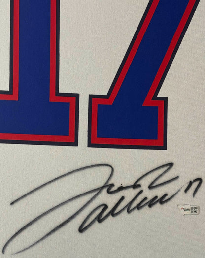Josh Allen Signed Buffalo Bills Nike Jersey Framed Fanatics COA - Close up of Number