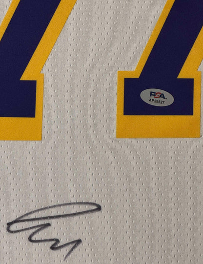 Luka Doncic Signed Los Angeles Lakers Nike Jersey Framed PSA COA - Close up of Number