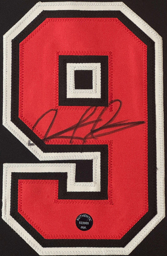 Dennis Rodman Signed Chicago Bulls Jersey Framed Authentic Ink COA - Close up of Number
