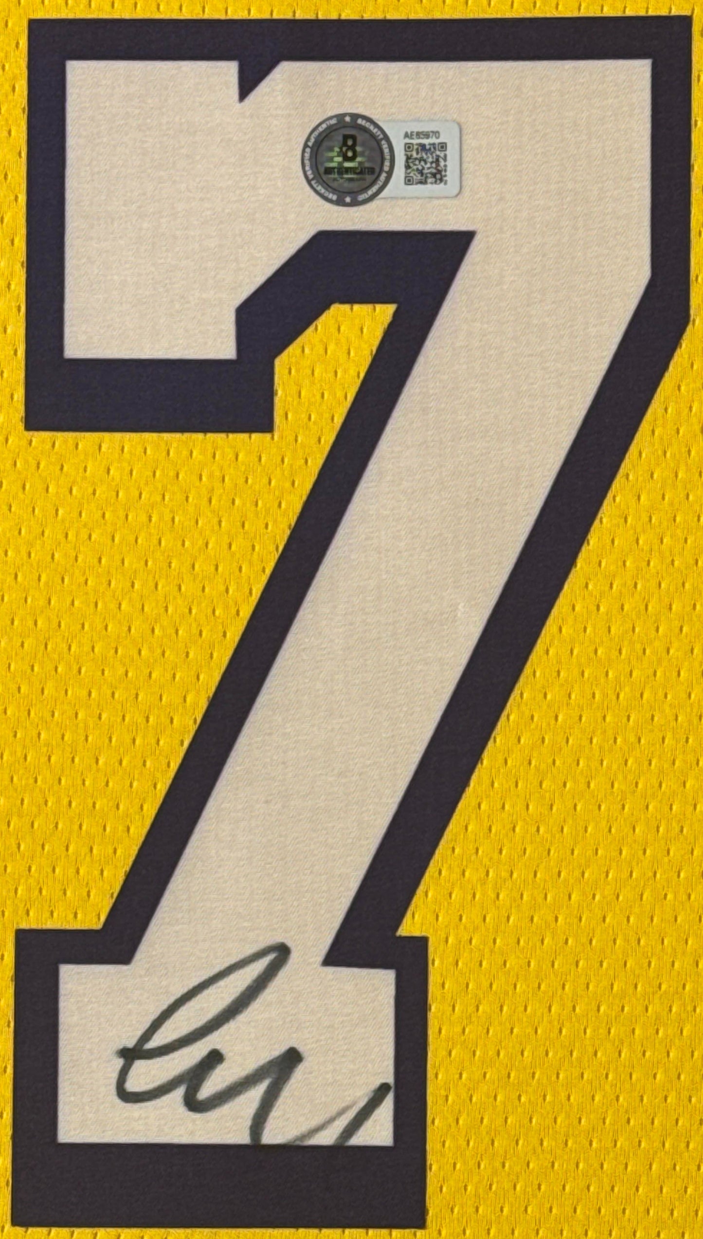 Luka Doncic Signed Los Angeles Lakers Nike Jersey Framed Beckett LOA & COA - LOA photo