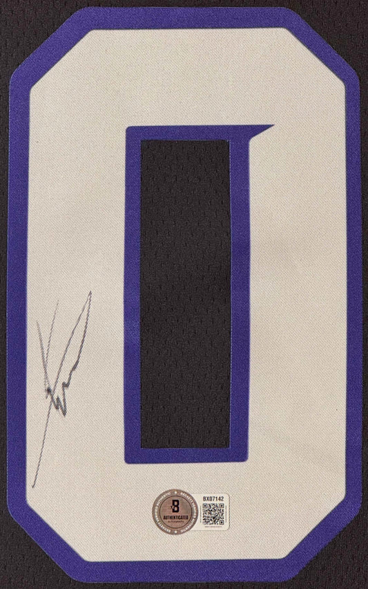 Khaman Maluach Signed Phoenix Suns Nike Jersey Framed Beckett COA - Close up of Number