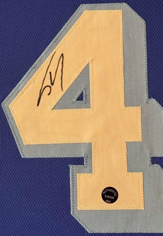 Shaquille O'Neal Signed Los Angeles Lakers Jersey Framed Authentic Ink COA - Close up of Number