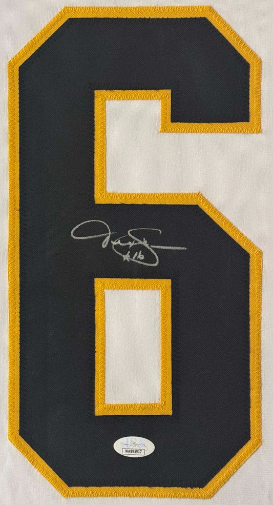 Derek Sanderson Signed Boston Bruins Jersey Framed JSA COA - Close up of Number