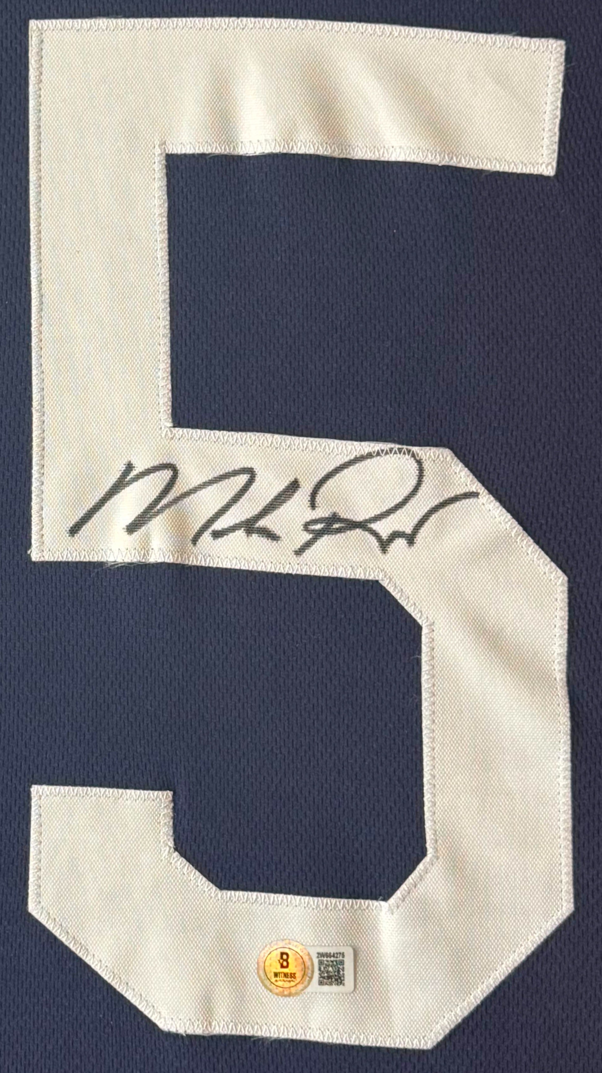 Mike Richter Signed New York Rangers Jersey Framed Beckett COA - Photo of frame