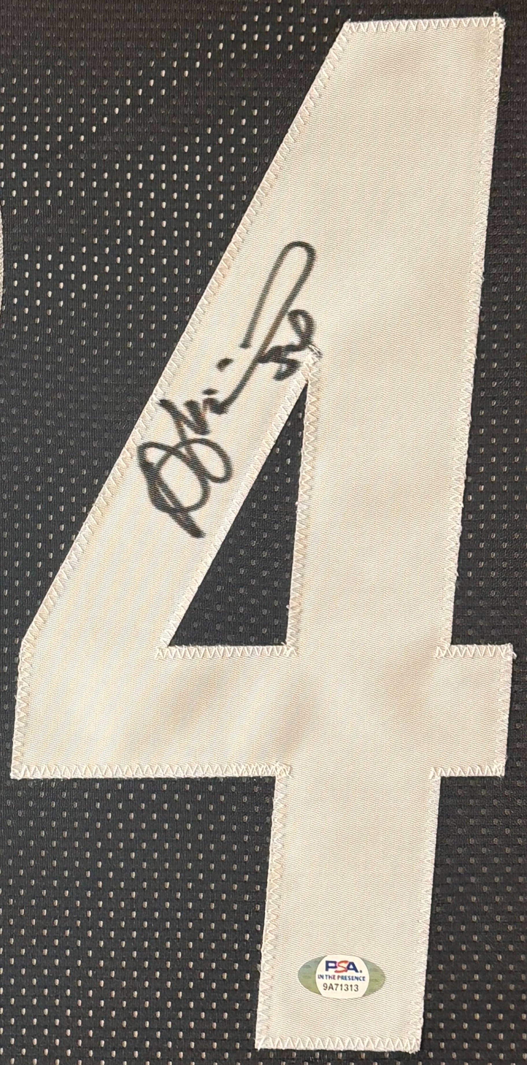 DeAngelo Williams Signed Pittsburgh Steelers Jersey Framed PSA COA - Close up of Number
