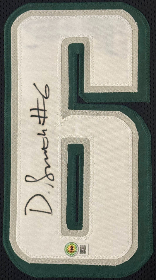 DeVonta Smith Signed Philadelphia Eagles Jersey Framed Beckett COA - Photo of frame