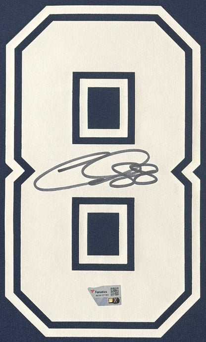 CeeDee Lamb Signed Dallas Cowboys Nike Jersey Framed Fanatics COA - Close up of Number