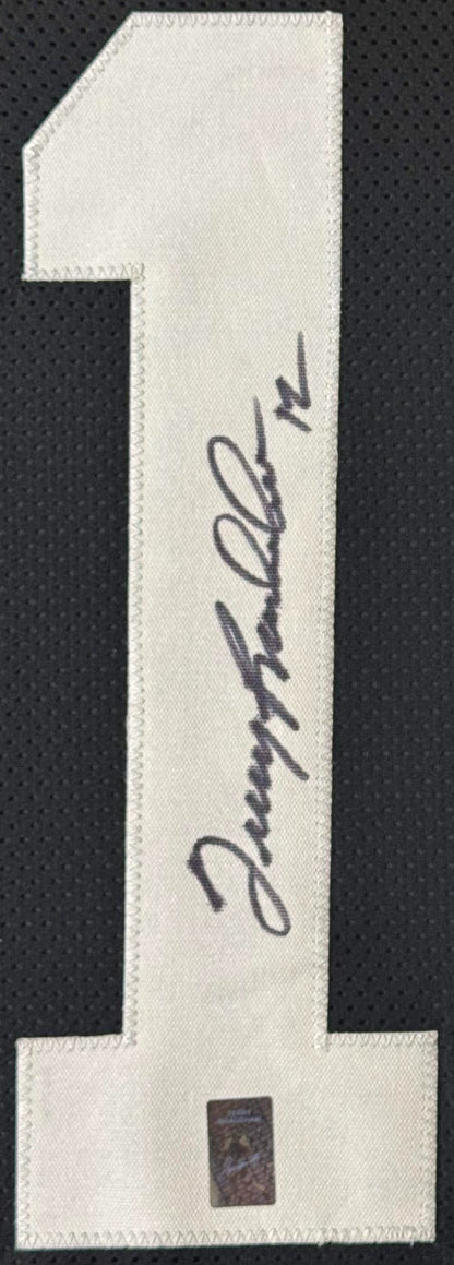 Terry Bradshaw Signed Pittsburgh Steelers Jersey Framed Bradshaw Holograms COA - Close up of Number