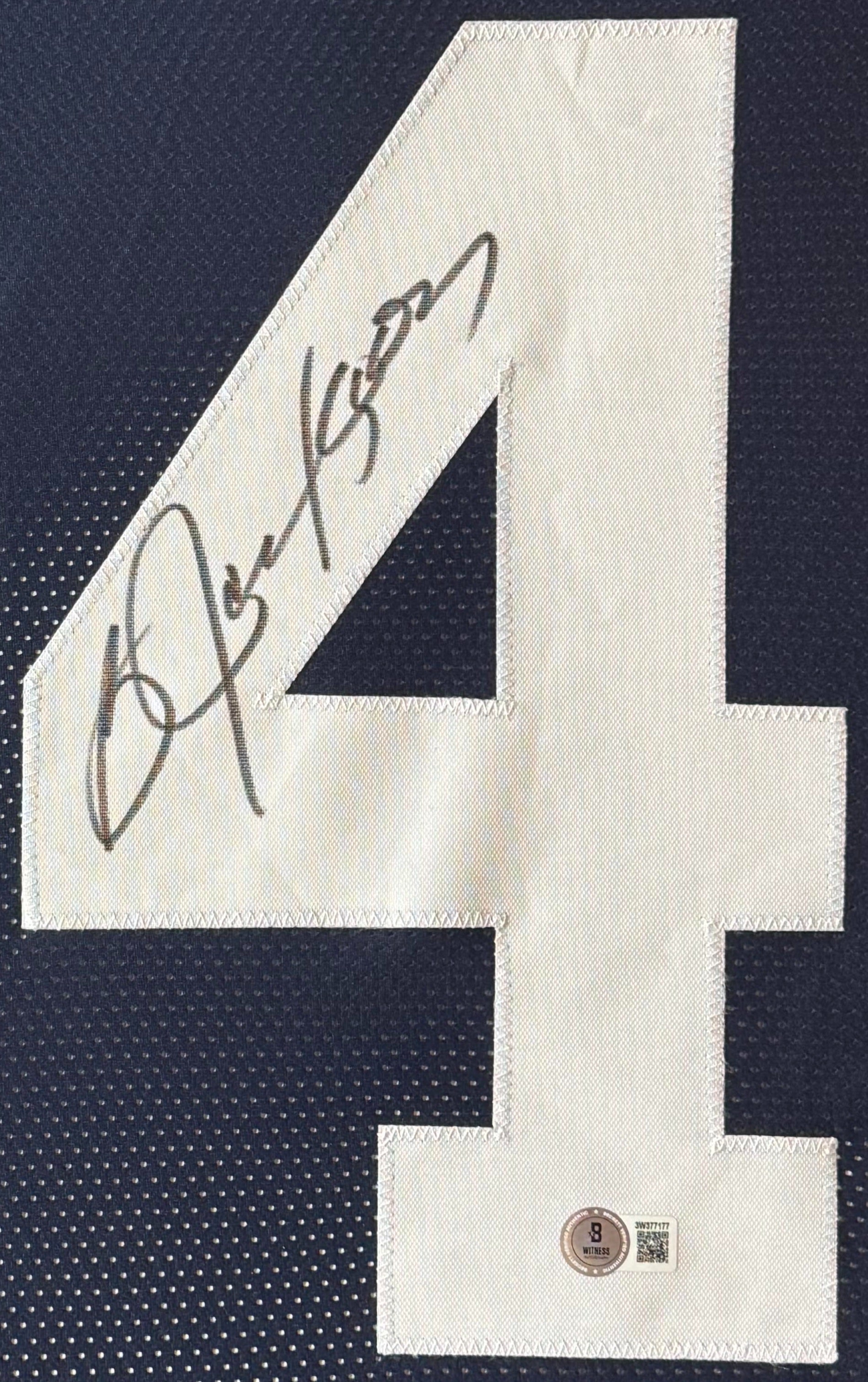 Bo Jackson Signed Auburn Tigers Jersey Framed Beckett COA - Close up of Number