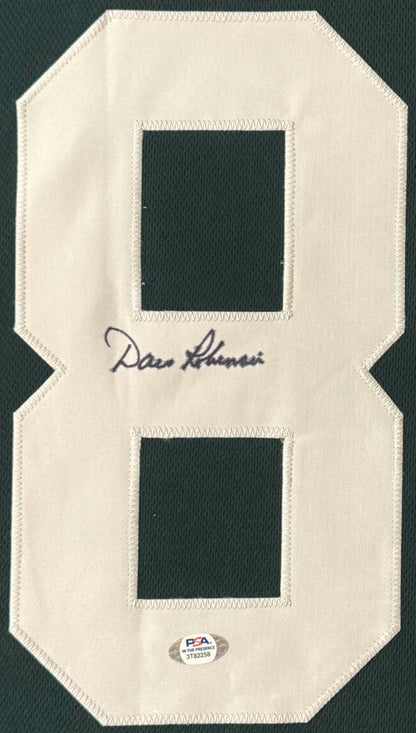 Dave Robinson Signed Green Bay Packers Jersey Framed PSA COA - Close up of Number