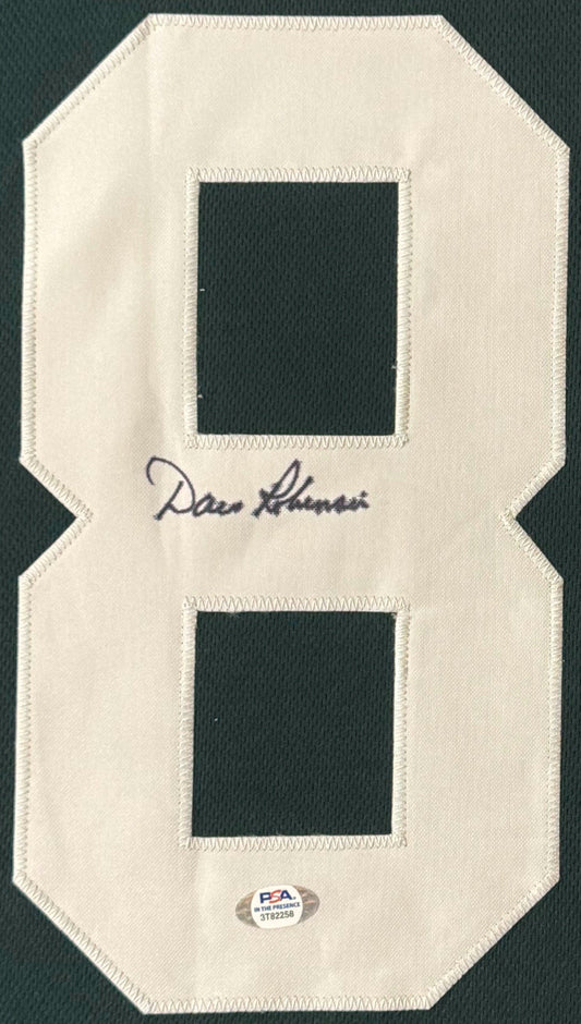 Dave Robinson Signed Green Bay Packers Jersey Framed PSA COA - Close up of Number
