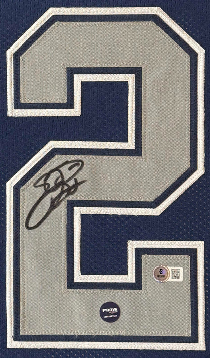 Emmitt Smith Signed Dallas Cowboys Jersey Framed Beckett & Prova COA - Close up of Number