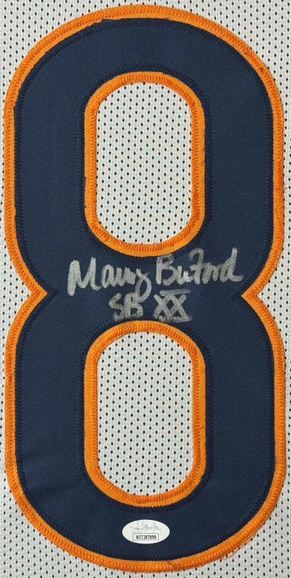 Maury Buford Signed Chicago Bears Jersey Framed JSA COA - Close up of Number