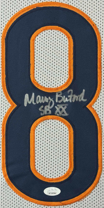 Maury Buford Signed Chicago Bears Jersey Framed JSA COA - Close up of Number