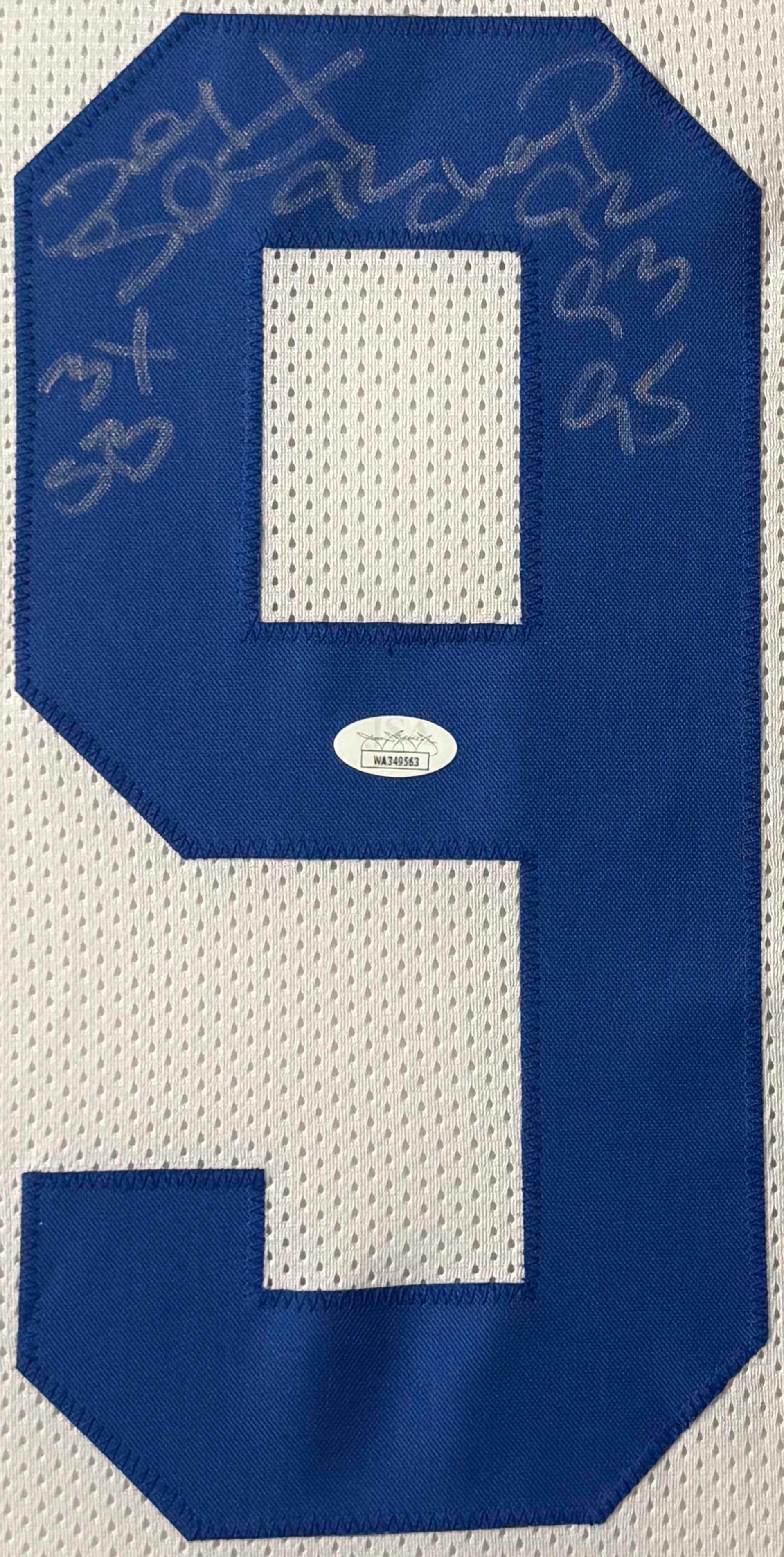 Tony Tolbert Signed Dallas Cowboys Jersey Framed JSA COA - Close up of Number