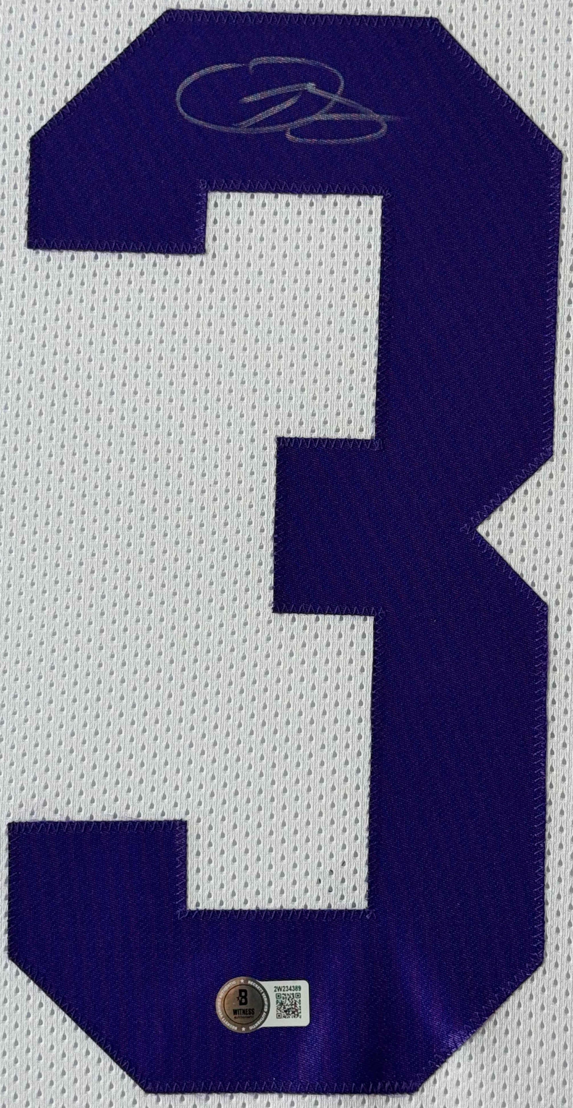 Odell Beckham Jr. Signed LSU Tigers Jersey Framed Beckett COA - Close up of Number