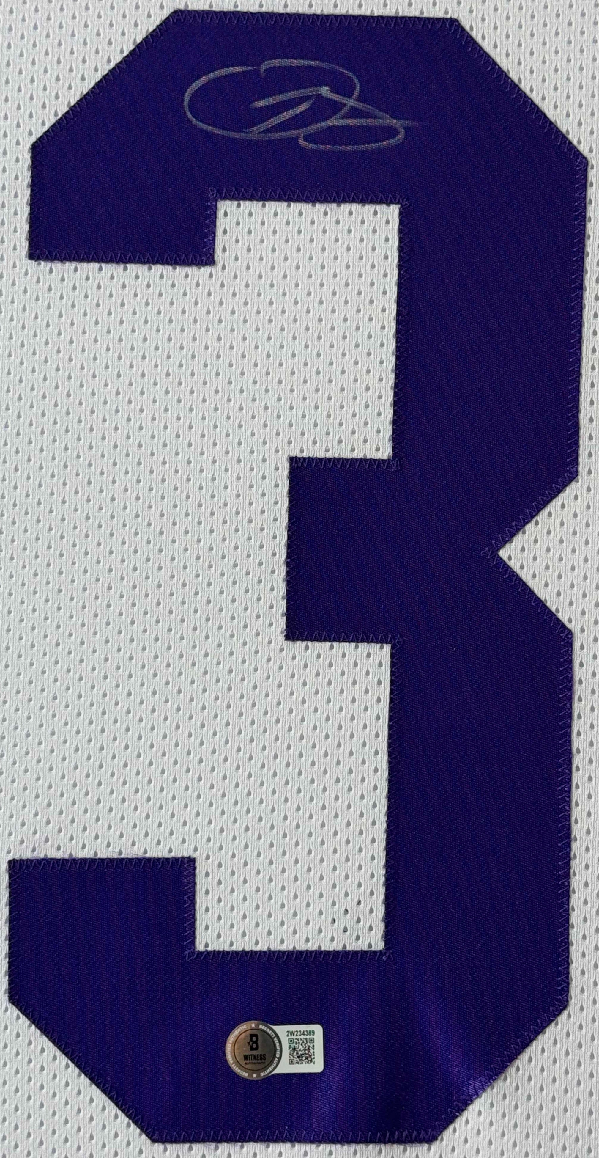 Odell Beckham Jr. Signed LSU Tigers Jersey Framed Beckett COA - Close up of Number