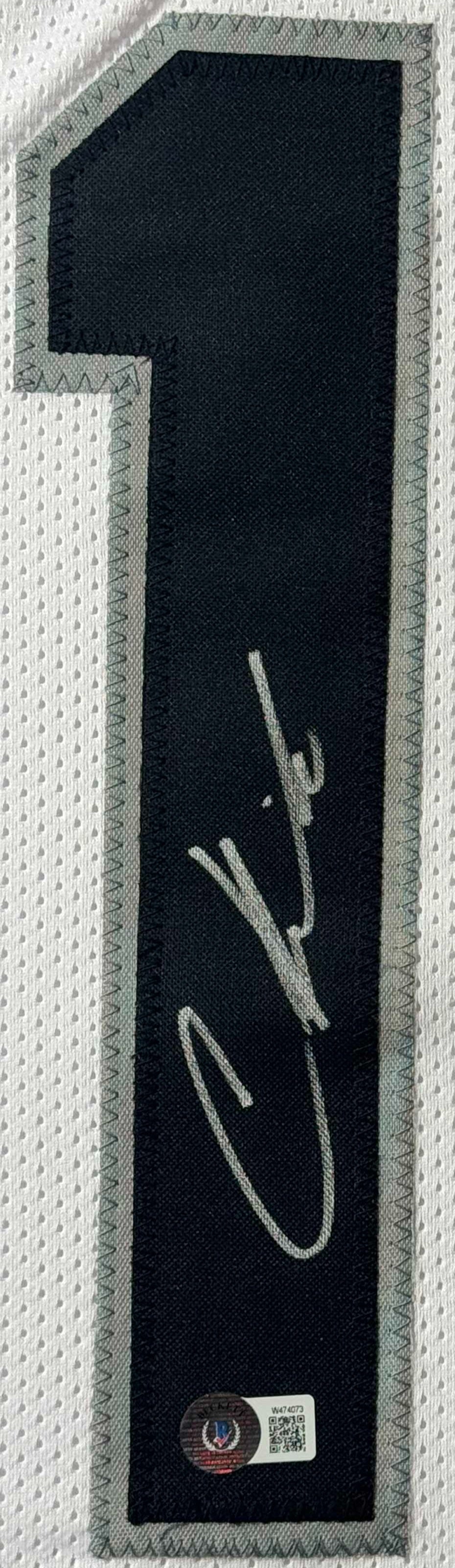 Christian Kirk Signed Jacksonville Jaguars Jersey Framed Beckett COA - Close up of Number