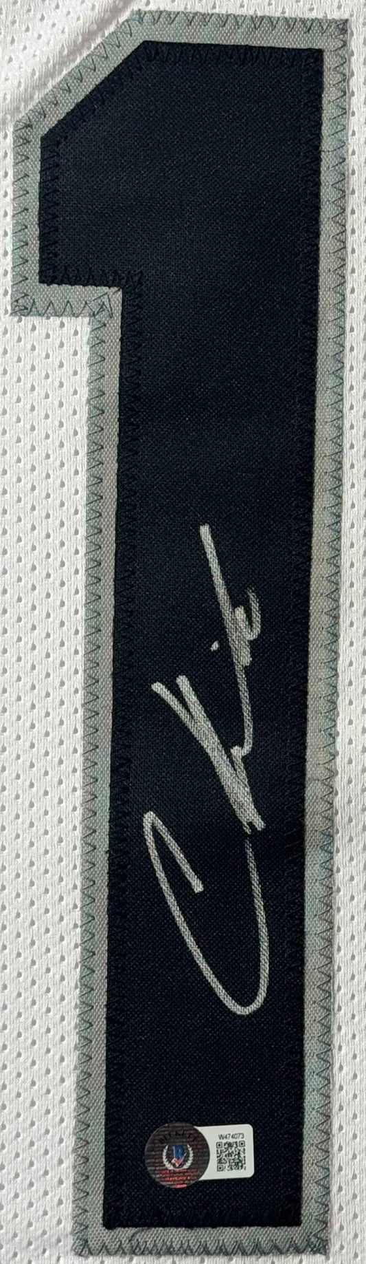 Christian Kirk Signed Jacksonville Jaguars Jersey Framed Beckett COA - Close up of Number