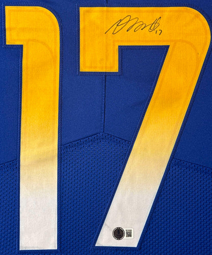 Davante Adams Signed Los Angeles Rams Jersey Framed Beckett COA - Close up of Number