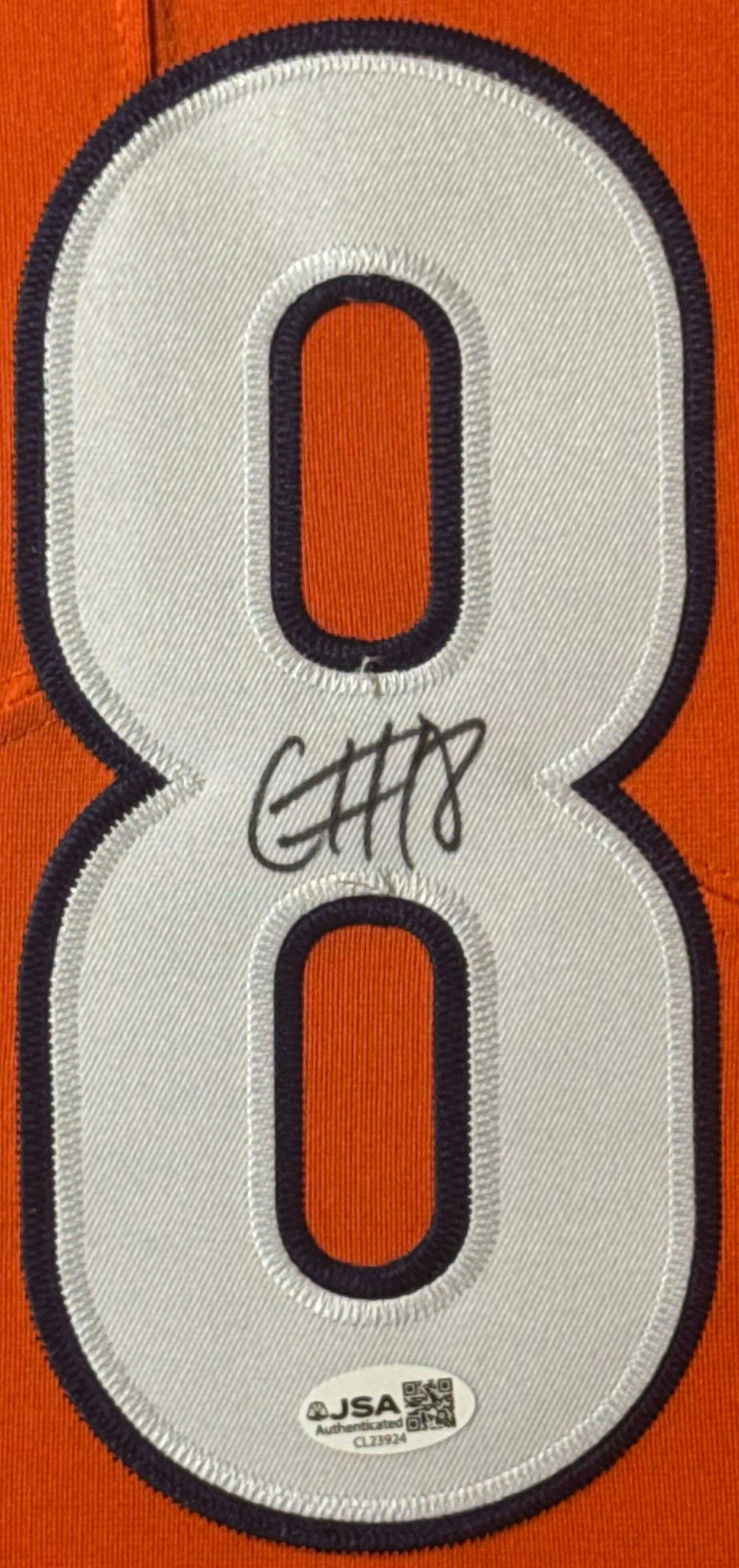 Caleb Williams Signed Chicago Bears Nike Jersey Framed JSA COA - Close up of Number